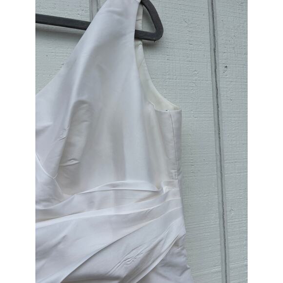 Alfred Sung White Mini Dress, Bridal, Cocktail, A Line,‎ V Neck, Plus Size 18 - Picture 8 of 9